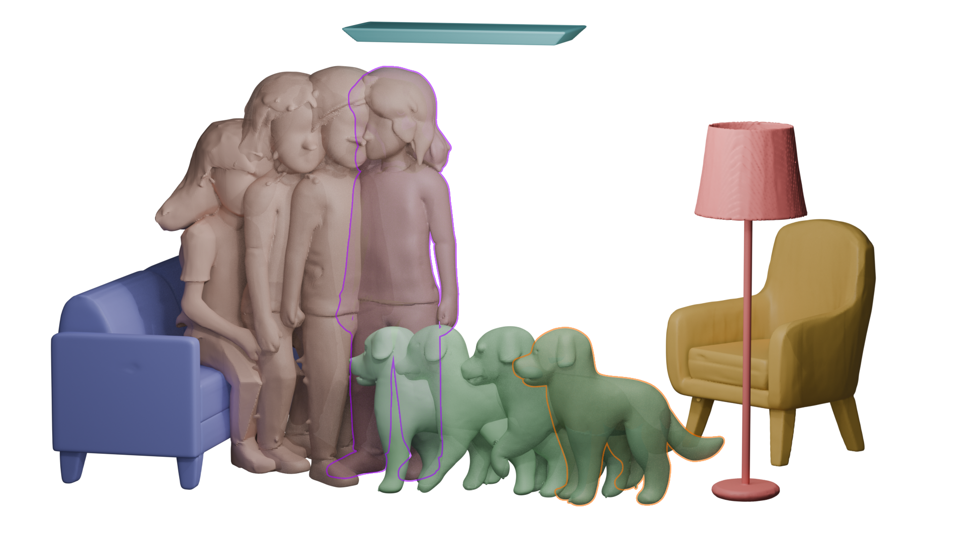 Compositional 4D scenes teaser